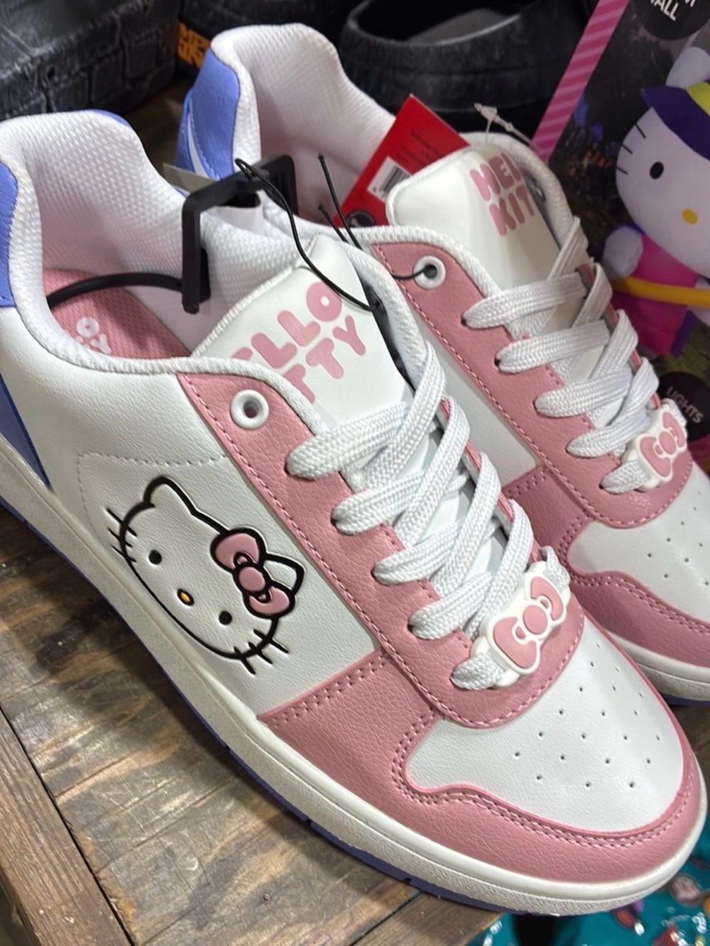 Hello Kitty Pink White & Blue Low-Top Sneakers (Adult)